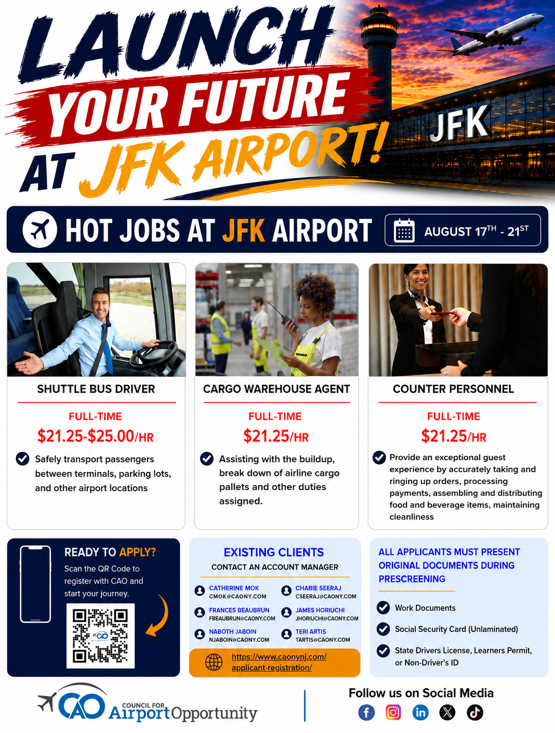 Hot Jobs (August 17-21)
